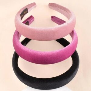 Velvet hair hoop 3 pc set bundle